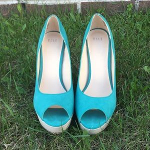 Elle Teal Women’s Platform Heels